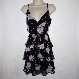 Trixxi Floral Ruffle Mini Dress